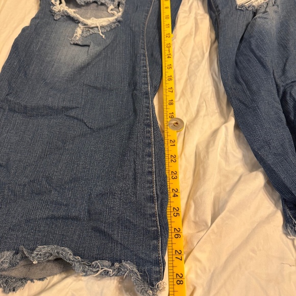 Torrid Perfect Super Flare Vintage Stretch Distressed Raw Hem Jeans 28R - Picture 8 of 12